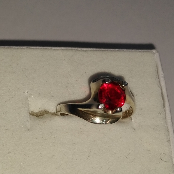 Sterling 925 Mexican silver lab created Ruby - Picture 7 of 7
